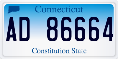 CT license plate AD86664