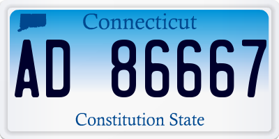 CT license plate AD86667