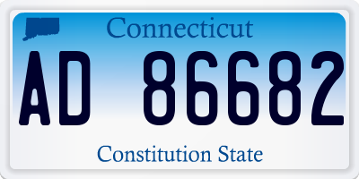 CT license plate AD86682