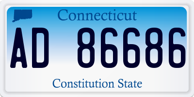 CT license plate AD86686