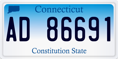 CT license plate AD86691