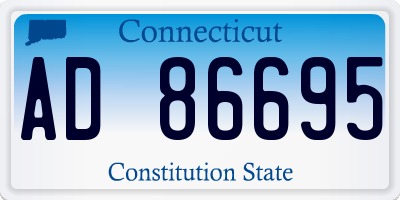 CT license plate AD86695
