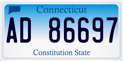 CT license plate AD86697