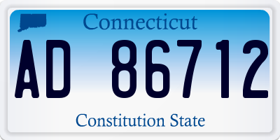 CT license plate AD86712