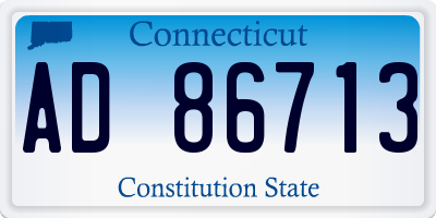 CT license plate AD86713