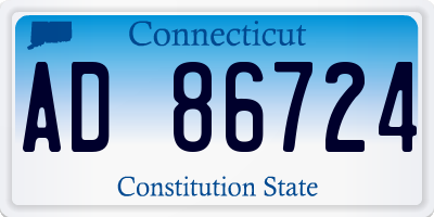CT license plate AD86724