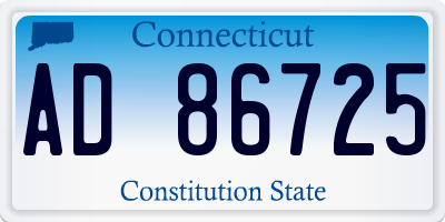 CT license plate AD86725