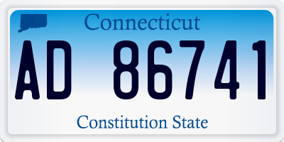CT license plate AD86741