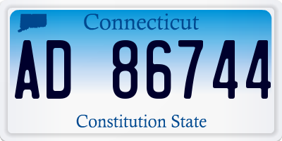 CT license plate AD86744