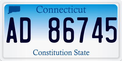 CT license plate AD86745