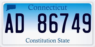 CT license plate AD86749