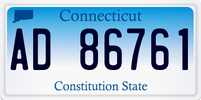 CT license plate AD86761