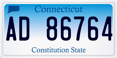 CT license plate AD86764
