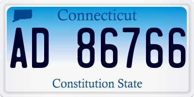 CT license plate AD86766