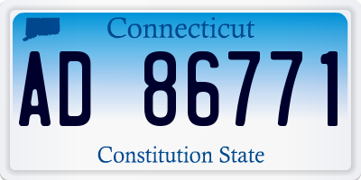 CT license plate AD86771