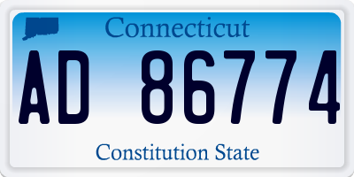 CT license plate AD86774