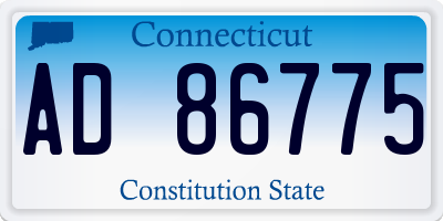 CT license plate AD86775