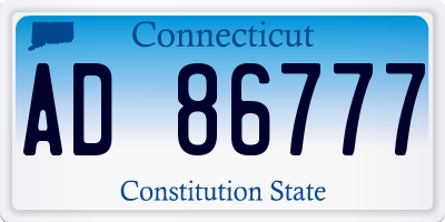CT license plate AD86777