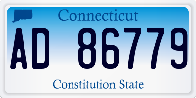 CT license plate AD86779