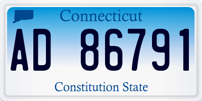 CT license plate AD86791