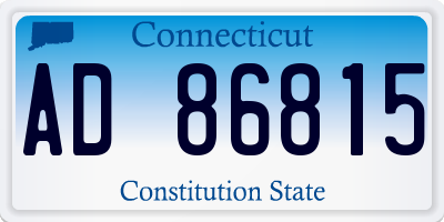 CT license plate AD86815
