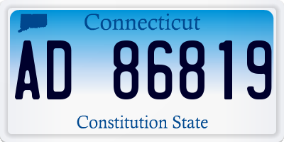 CT license plate AD86819