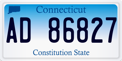 CT license plate AD86827