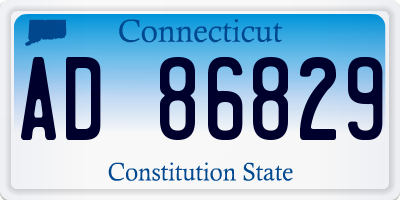 CT license plate AD86829