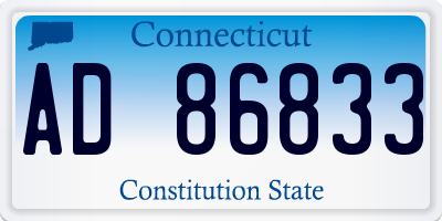 CT license plate AD86833