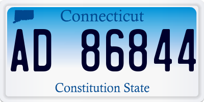 CT license plate AD86844