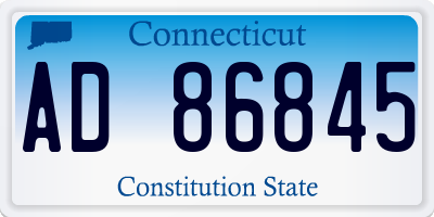 CT license plate AD86845
