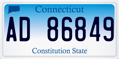 CT license plate AD86849
