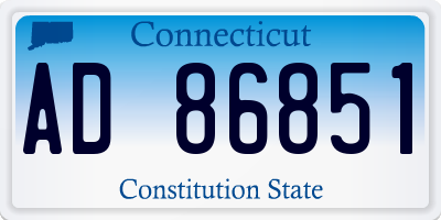 CT license plate AD86851