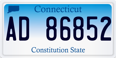 CT license plate AD86852