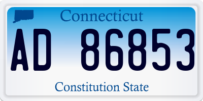 CT license plate AD86853