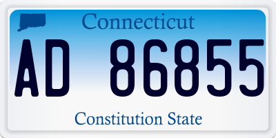 CT license plate AD86855