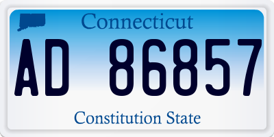 CT license plate AD86857