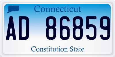 CT license plate AD86859