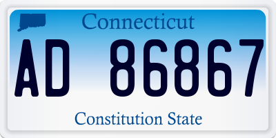 CT license plate AD86867