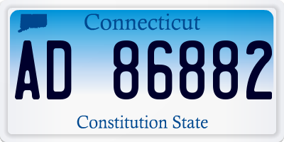 CT license plate AD86882