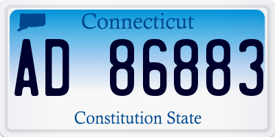 CT license plate AD86883