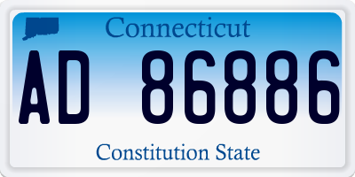 CT license plate AD86886