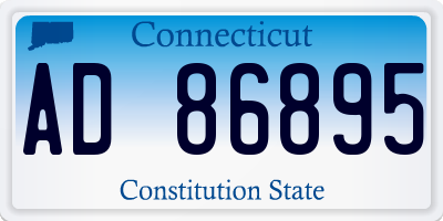 CT license plate AD86895