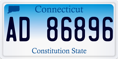 CT license plate AD86896