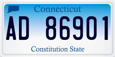 CT license plate AD86901