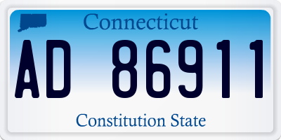 CT license plate AD86911