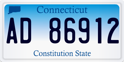 CT license plate AD86912