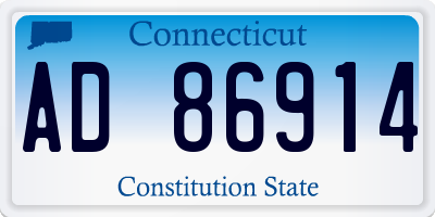 CT license plate AD86914