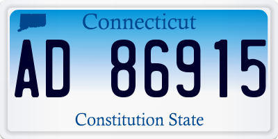 CT license plate AD86915