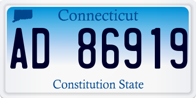 CT license plate AD86919